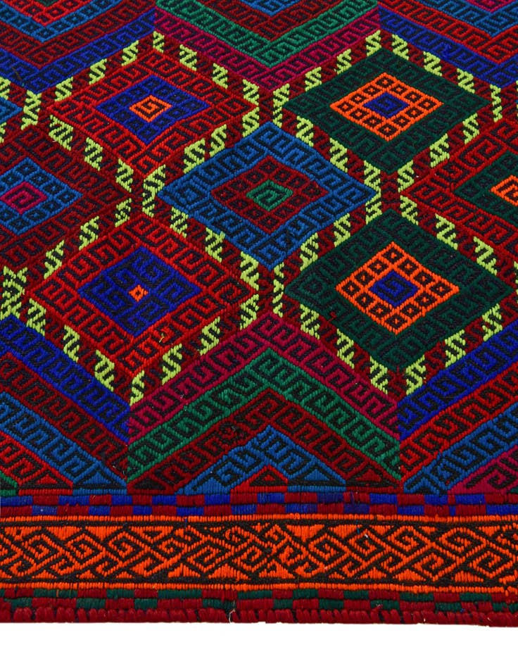 Detail image of 2' 5 x 9' 3 Hand Woven Kilim Fars Wool Runner Rug