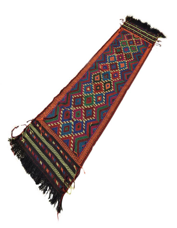 Detail image of 2' 5 x 9' 3 Hand Woven Kilim Fars Wool Runner Rug