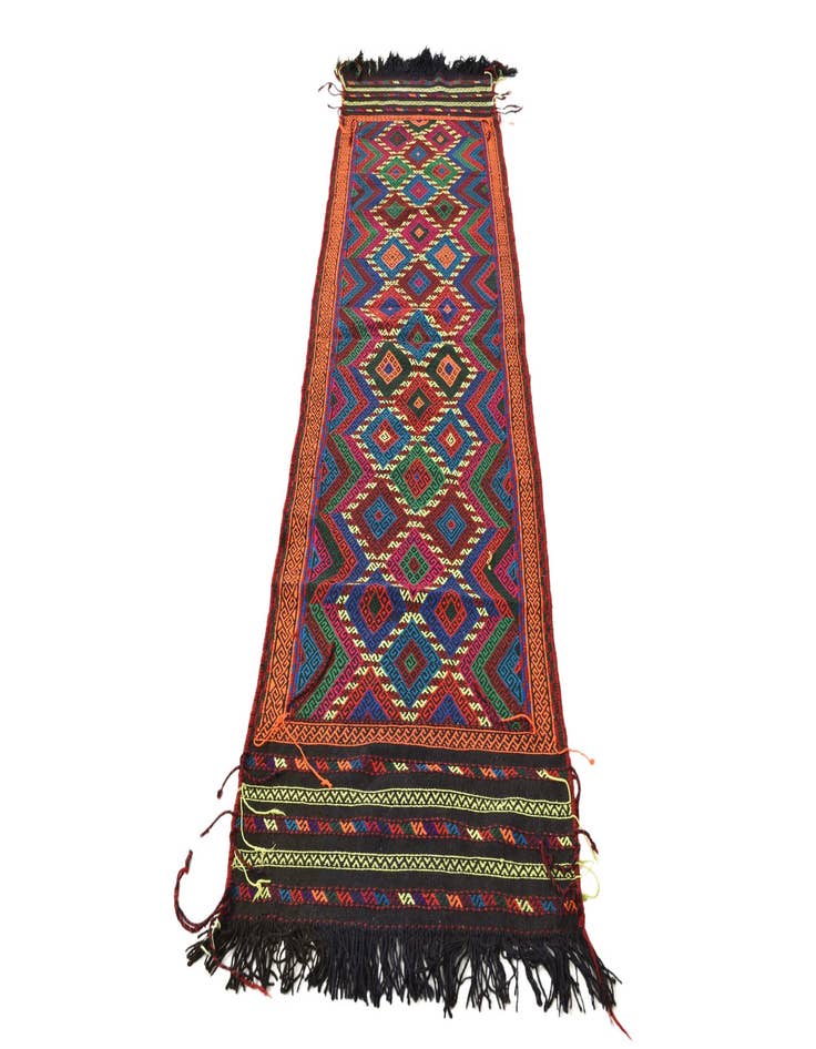 Detail image of 2' 5 x 9' 3  Hand Woven Kilim Fars Wool Runner Rug