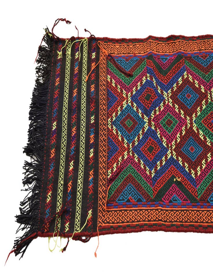 Detail image of 2' 5 x 9' 3  Hand Woven Kilim Fars Wool Runner Rug