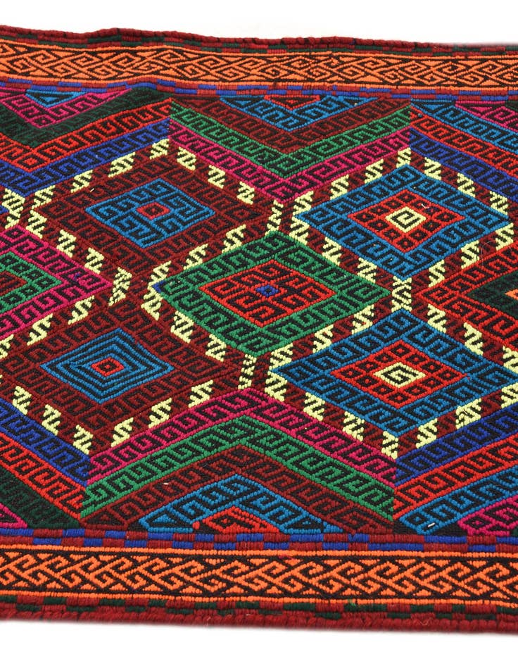 Detail image of 2' 5 x 9' 3 Hand Woven Kilim Fars Wool Runner Rug