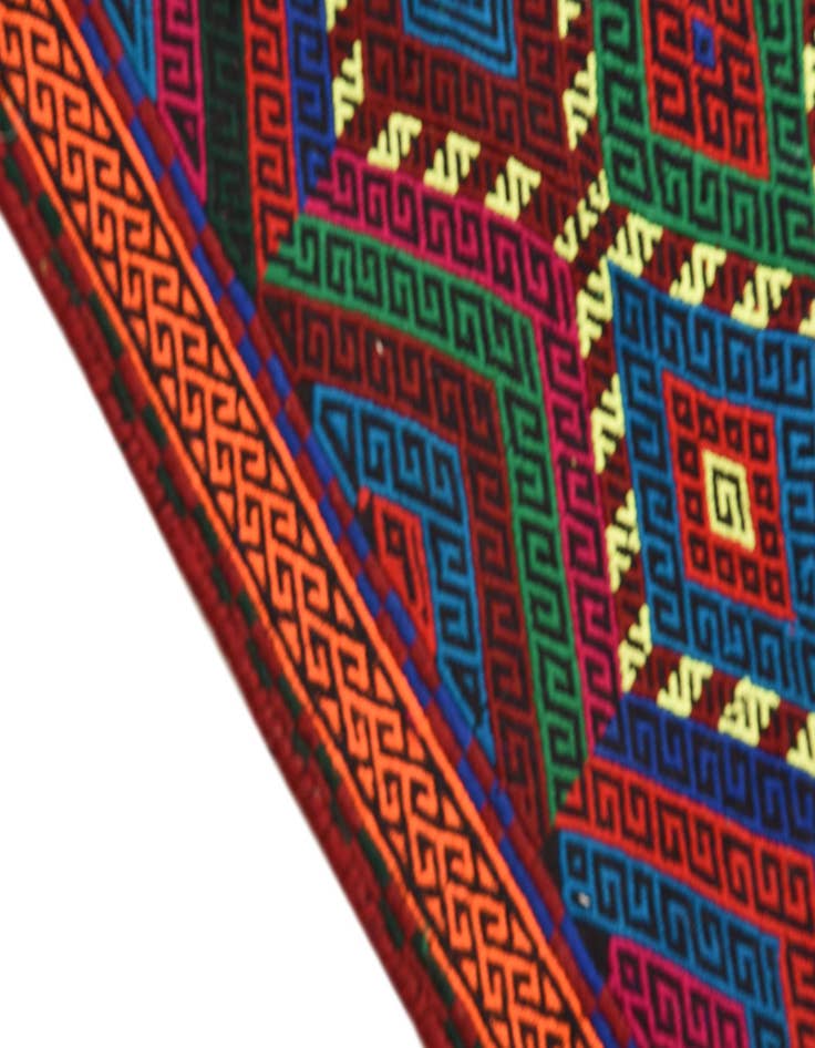 Detail image of 2' 5 x 9' 3 Hand Woven Kilim Fars Wool Runner Rug