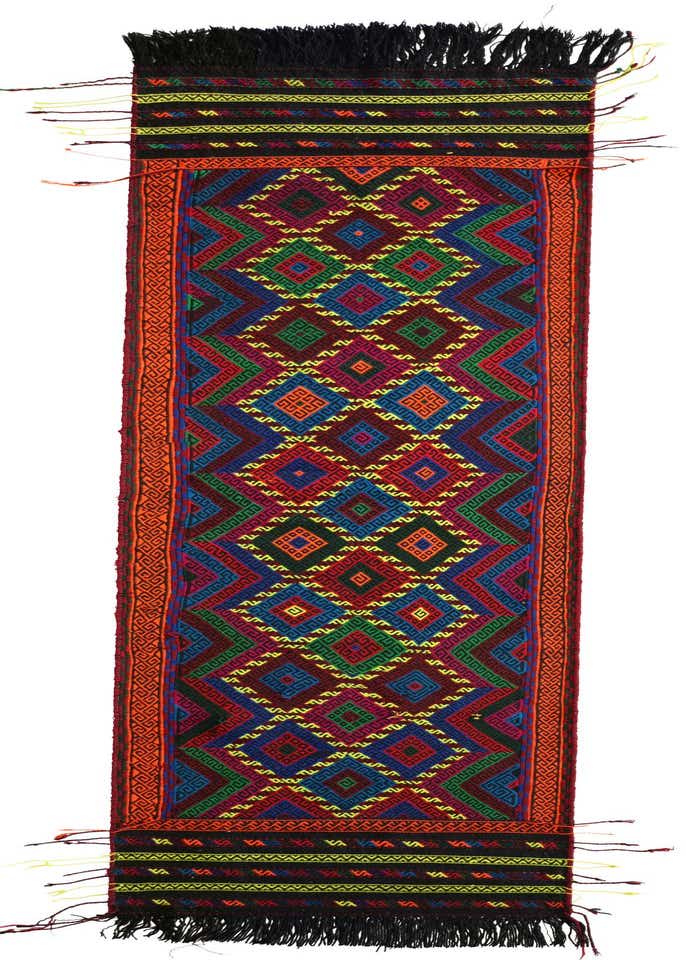 2' 5 x 9' 3 Hand Woven Kilim Fars Wool Runner Rug
