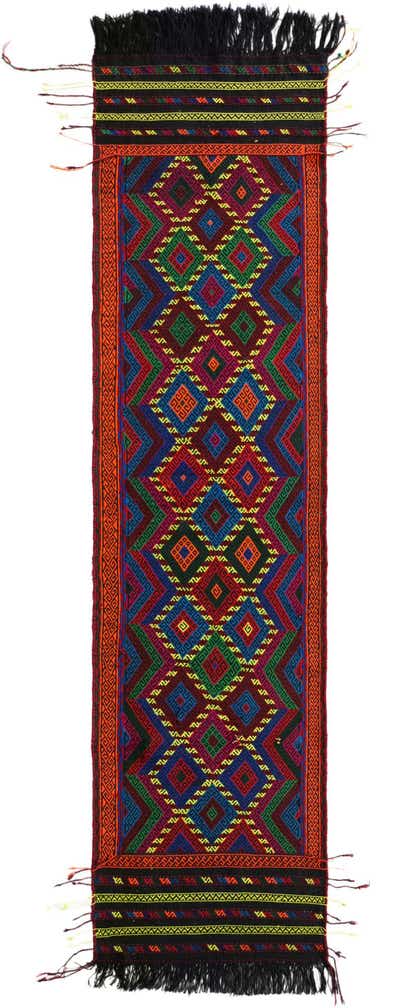 2' 5 x 9' 3 Hand Woven Kilim Fars Wool Runner Rug