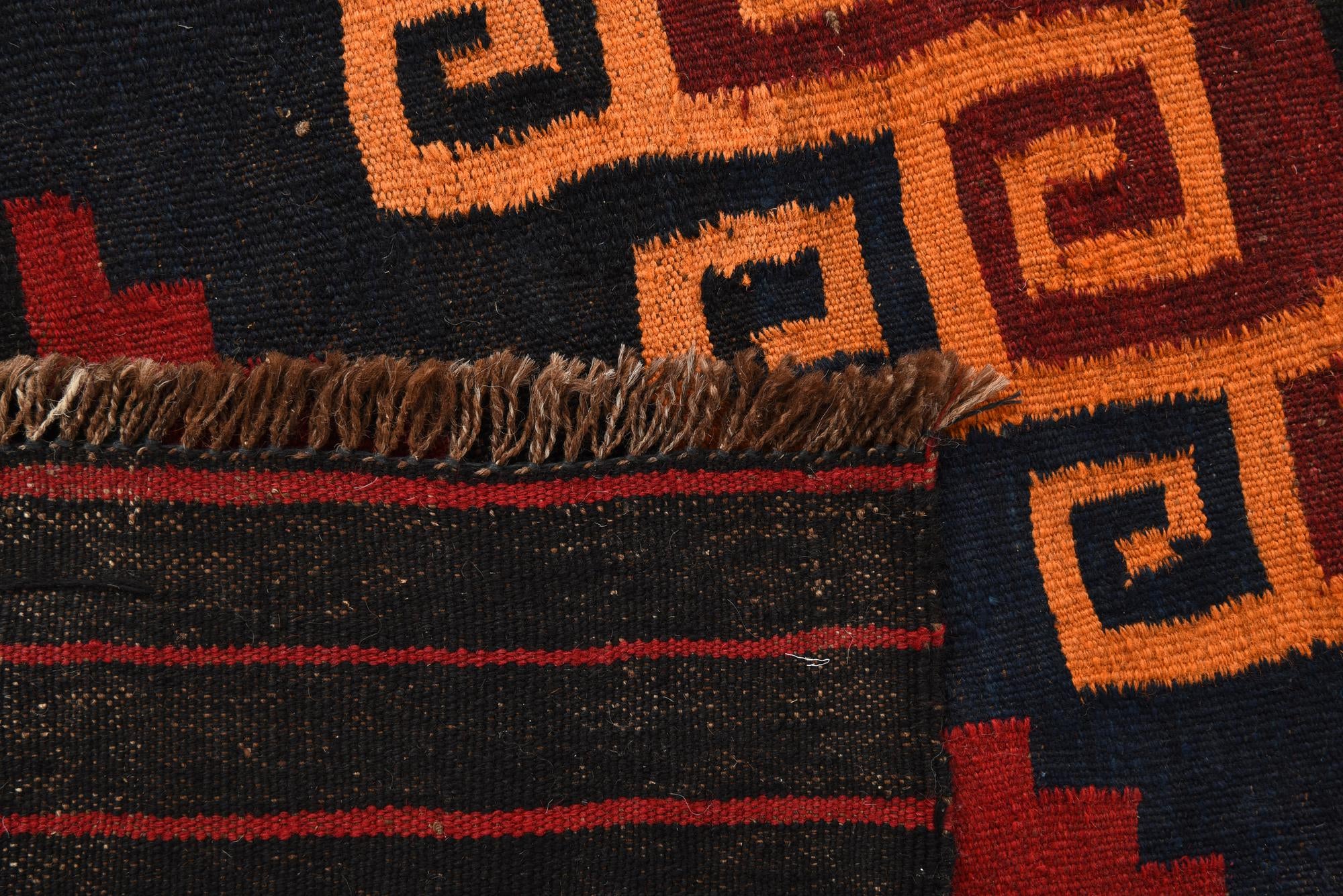 5' 5 x 14' 1 Hand Woven Kilim Fars Wool Runner Rug