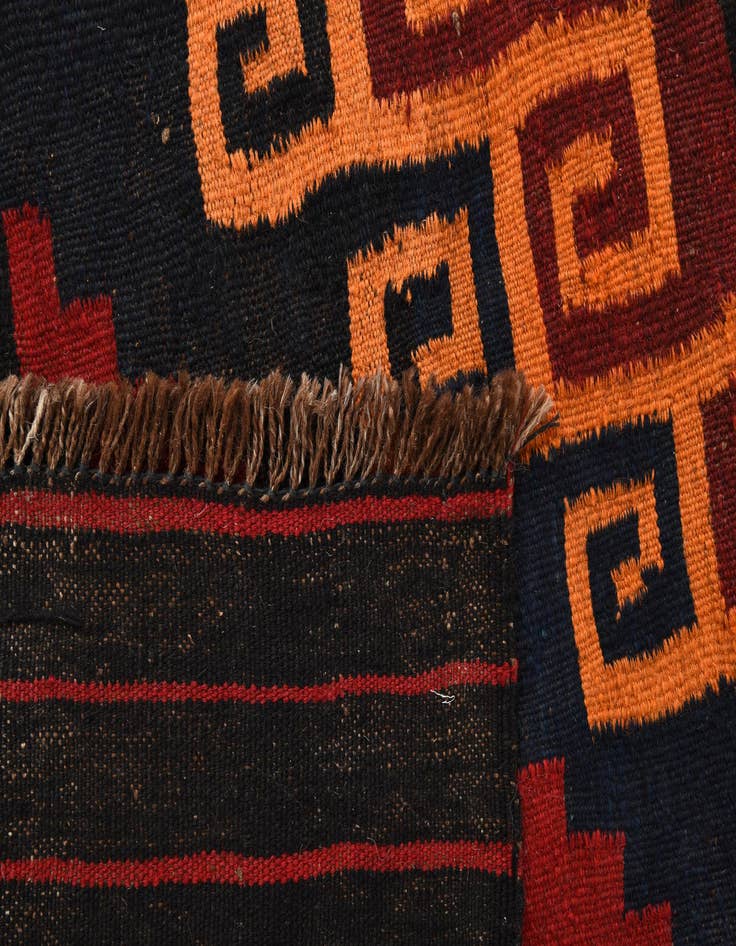Detail image of 5' 5 x 14' 1  Hand Woven Kilim Fars Wool Runner Rug
