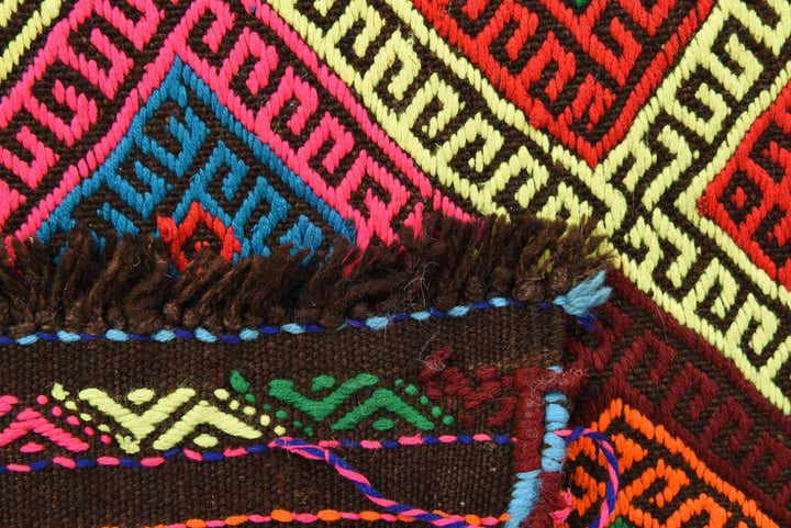 2' 3 x 9' 3 Hand Woven Kilim Fars Wool Runner Rug