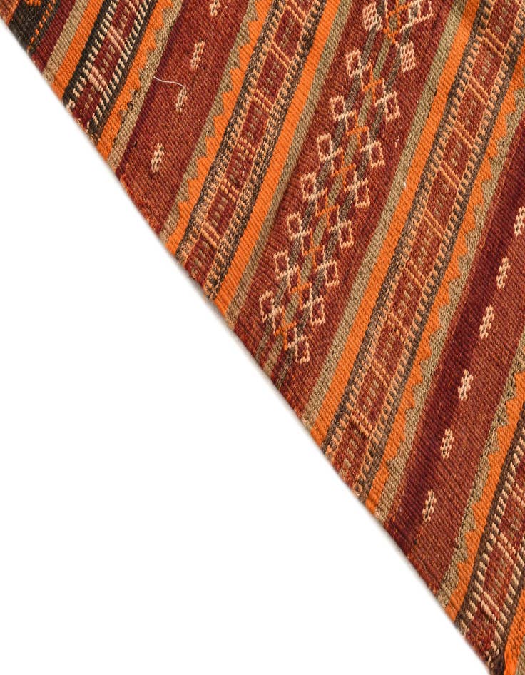 Detail image of 3' 10 x 9' 2  Hand Woven Kilim Fars Wool Runner Rug