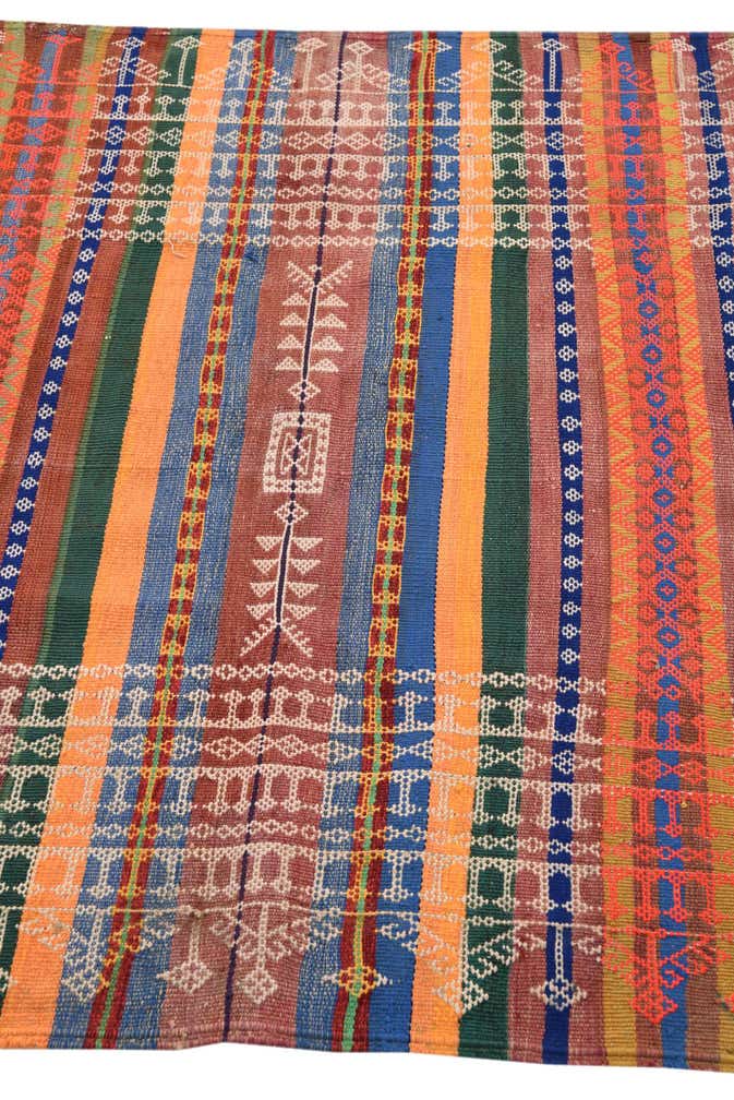 3' 9 x 10' Hand Woven Kilim Fars Wool Runner Rug