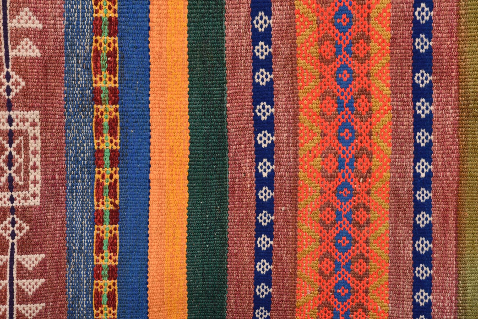 3' 9 x 10' Hand Woven Kilim Fars Wool Runner Rug