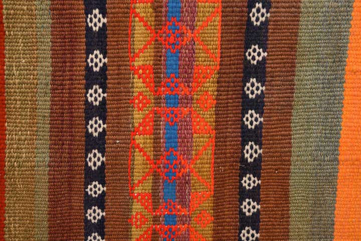 3' 9 x 10' Hand Woven Kilim Fars Wool Runner Rug