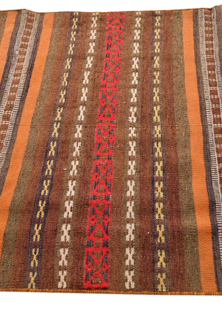 3' 6 x 10' Hand Woven Kilim Fars Wool Runner Rug