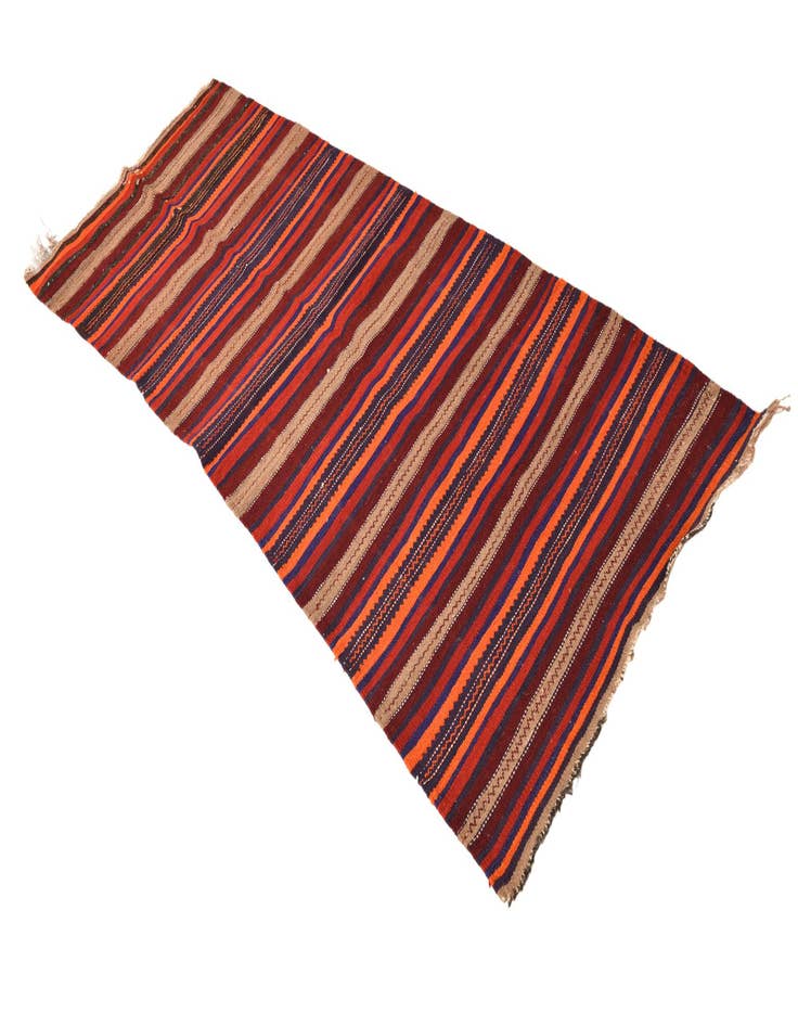 Detail image of 3' 3 x 8' 1  Hand Woven Kilim Fars Wool Runner Rug