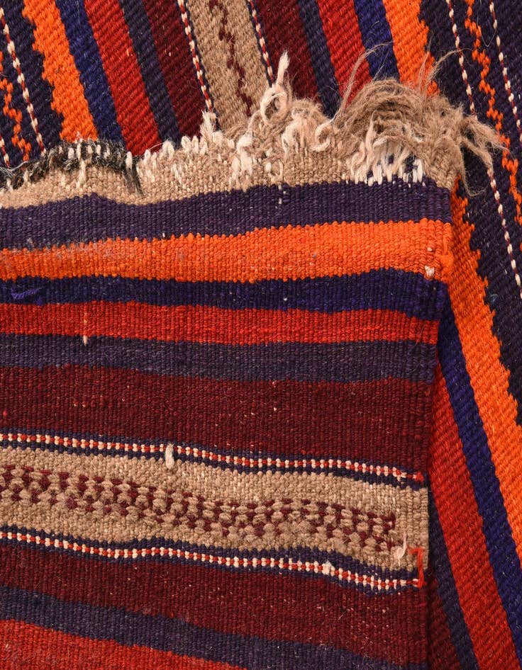 Detail image of 3' 3 x 8' 1  Hand Woven Kilim Fars Wool Runner Rug