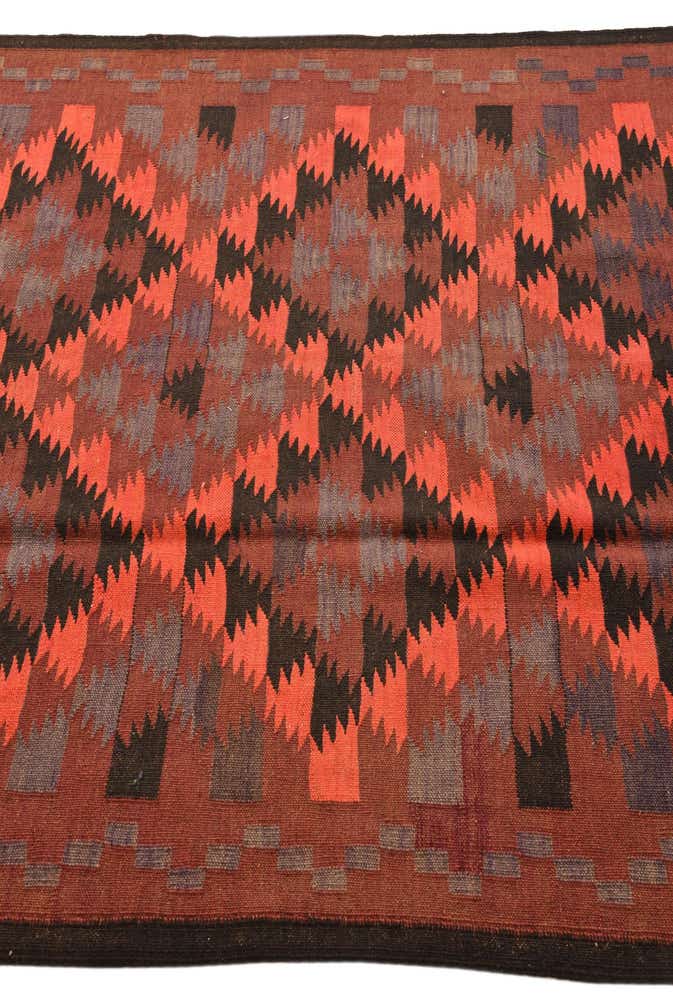 4' 4 x 15' 3 Hand Woven Kilim Fars Wool Runner Rug