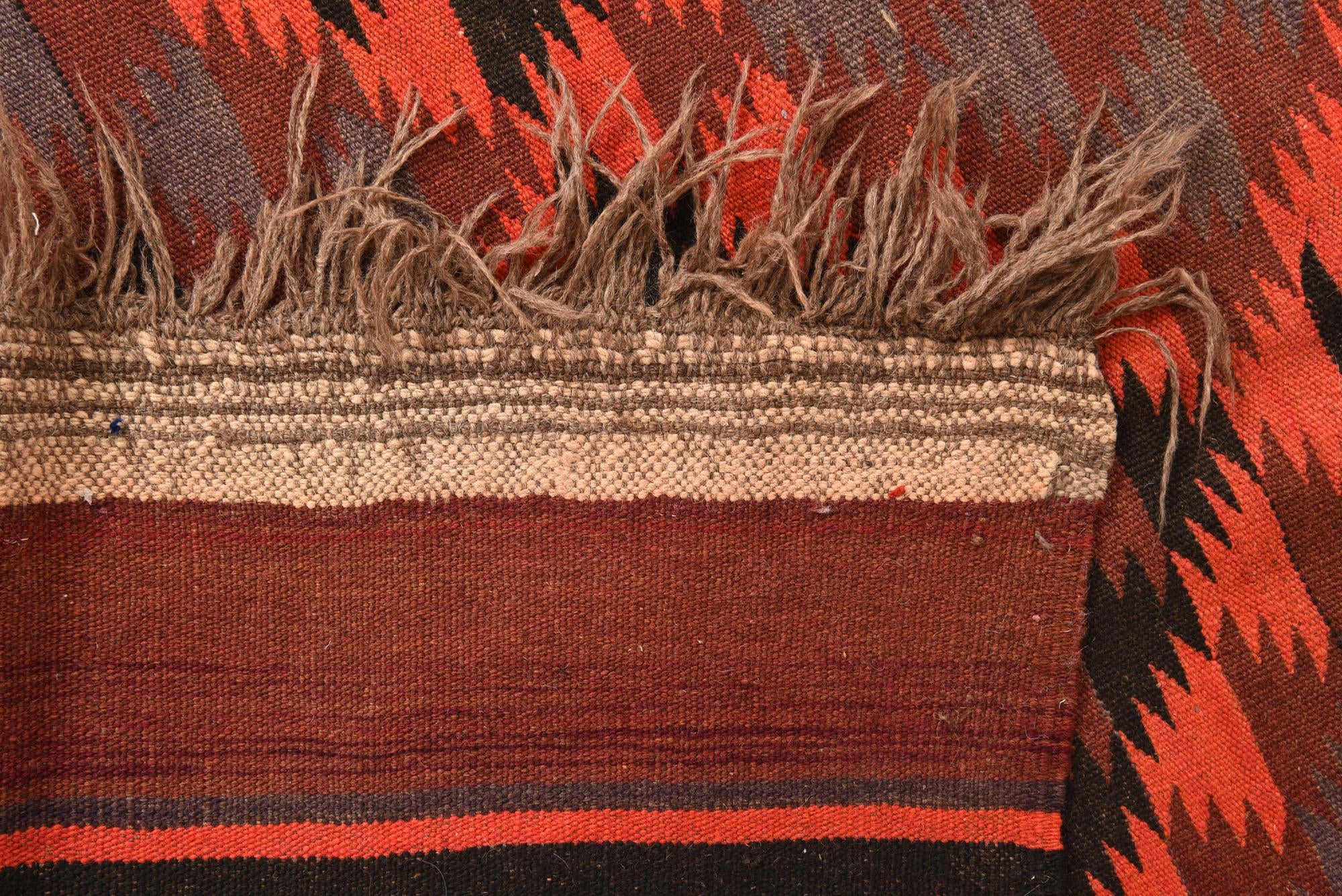 4' 4 x 15' 3 Hand Woven Kilim Fars Wool Runner Rug