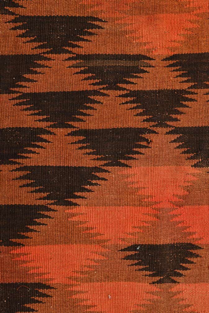 4' 5 x 12' Hand Woven Kilim Fars Wool Runner Rug