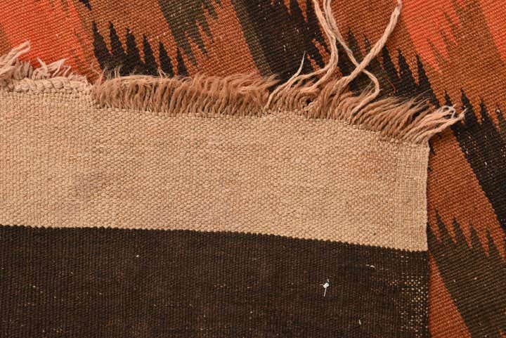 4' 5 x 12' Hand Woven Kilim Fars Wool Runner Rug