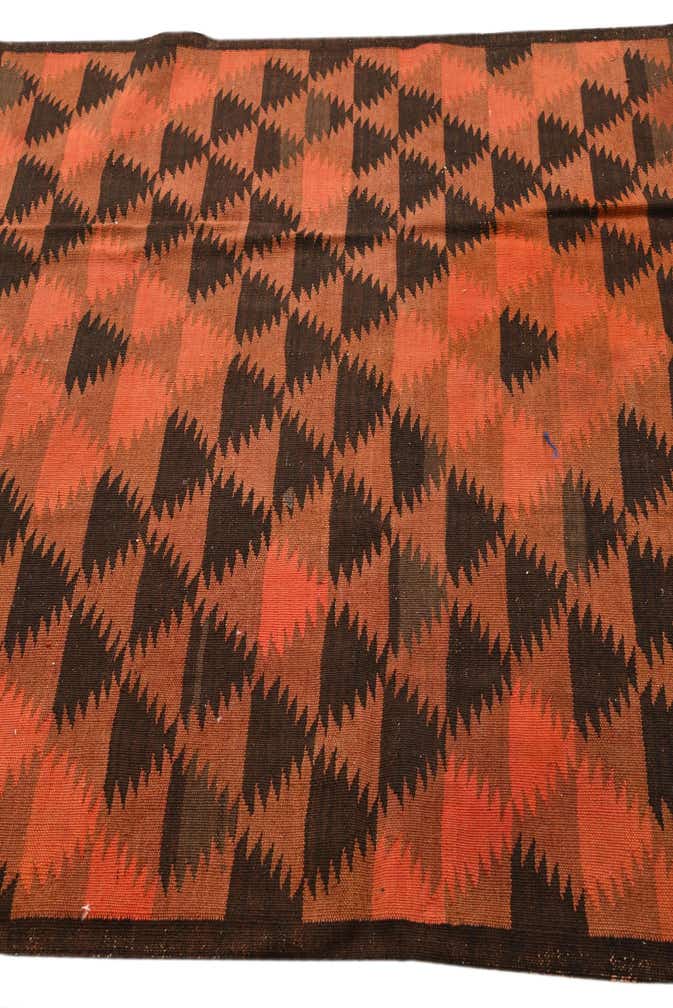 4' 5 x 12' Hand Woven Kilim Fars Wool Runner Rug