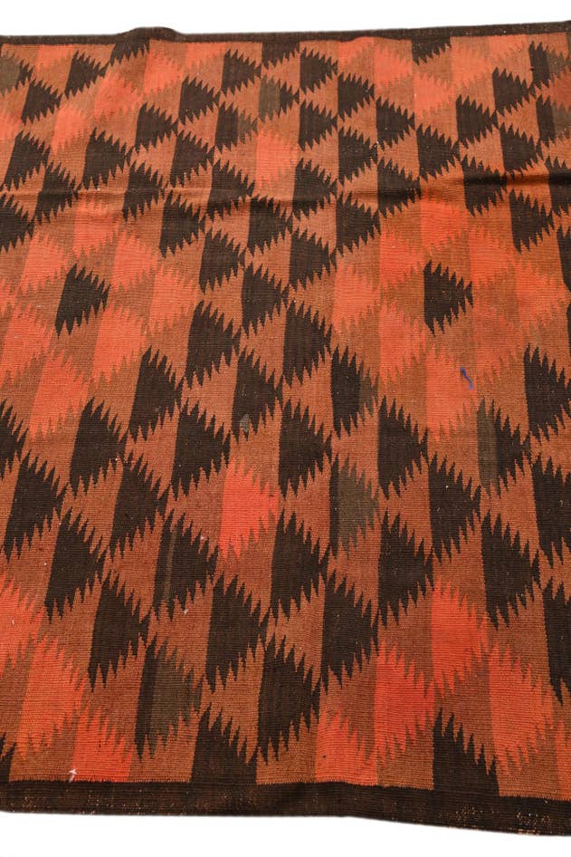 Detail image of 4' 5 x 12' Hand Woven Kilim Fars Wool Runner Rug