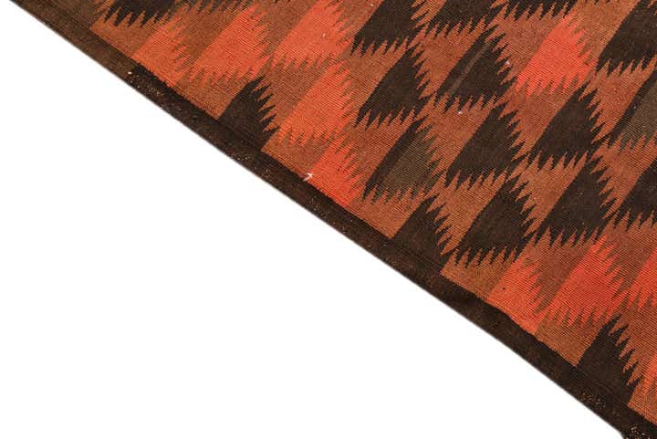 4' 5 x 12' Hand Woven Kilim Fars Wool Runner Rug