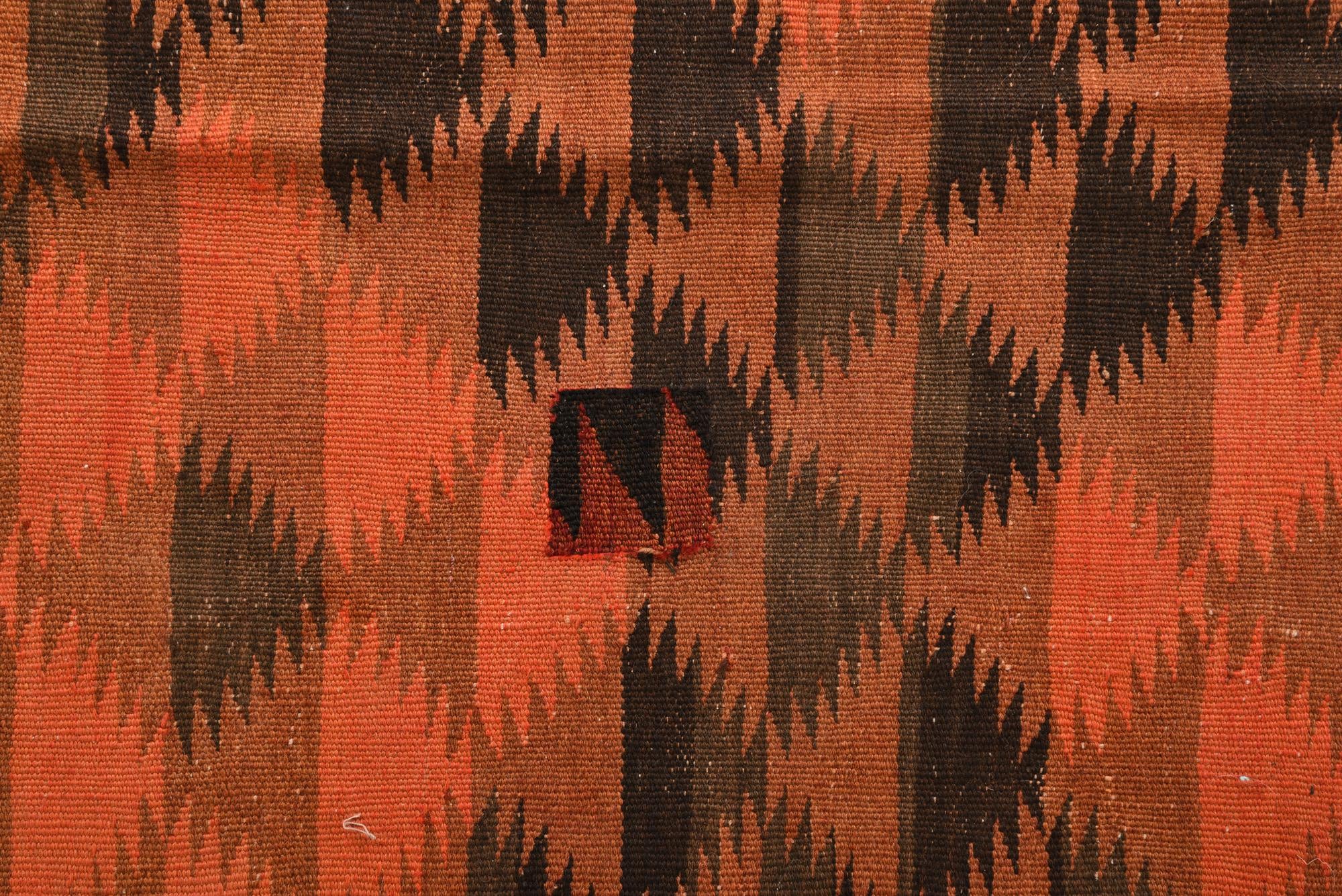 4' 5 x 12' Hand Woven Kilim Fars Wool Runner Rug