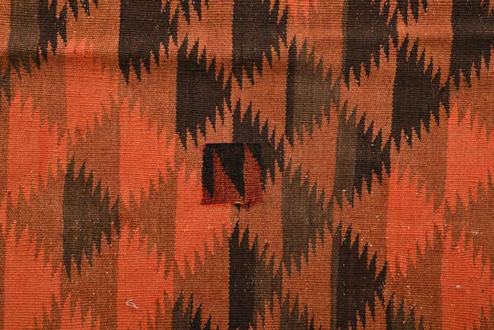 4' 5 x 12' Hand Woven Kilim Fars Wool Runner Rug