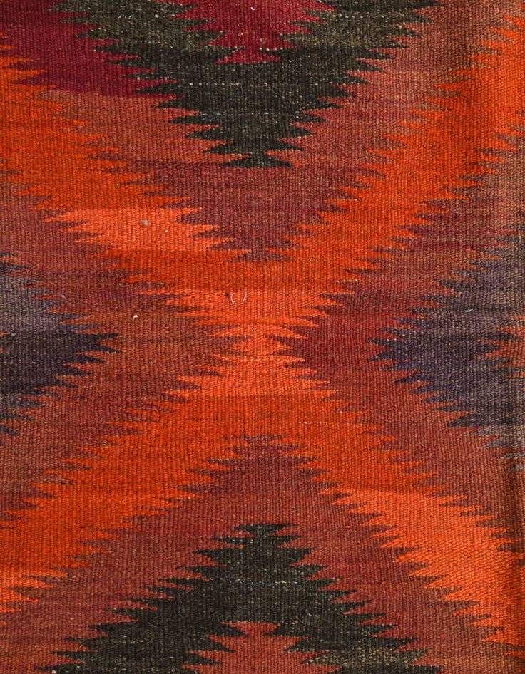 Detail image of 3' 10 x 10' 3  Hand Woven Kilim Fars Wool Runner Rug