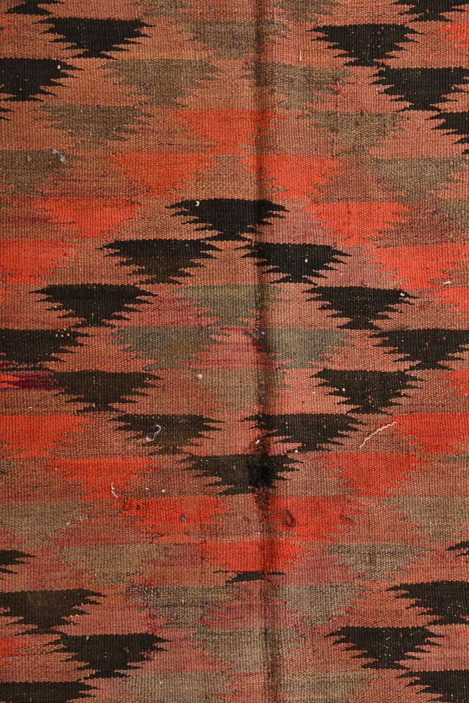 4' 8 x 11' 10 Hand Woven Kilim Fars Wool Runner Rug