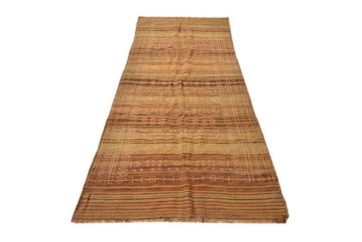 3' 4 x 9' 7 Hand Woven Kilim Fars Wool Runner Rug