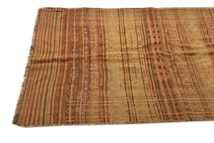 3' 4 x 9' 7 Hand Woven Kilim Fars Wool Runner Rug