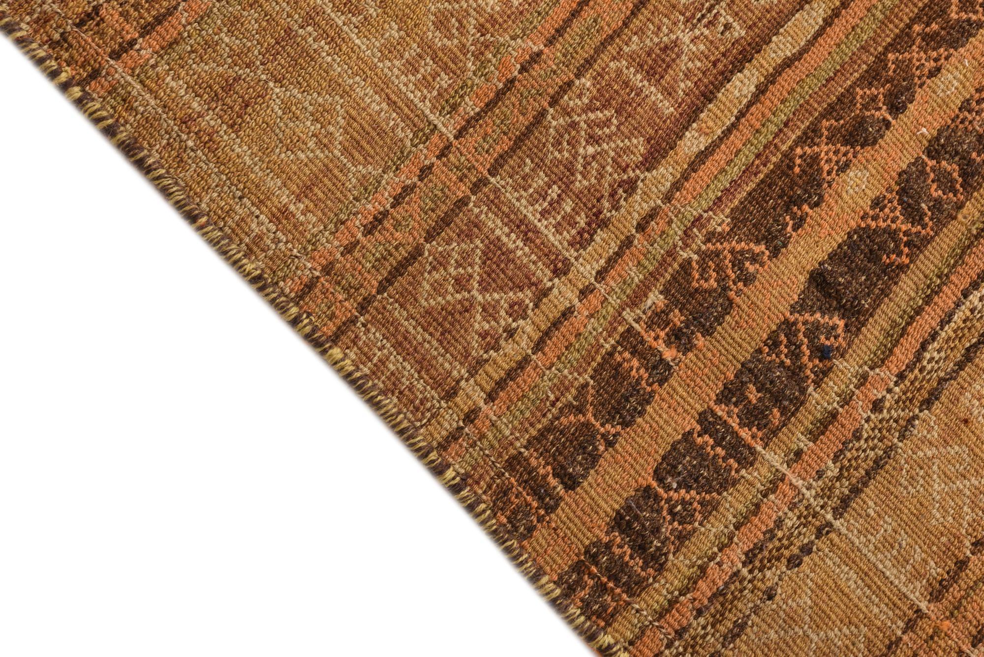 3' 4 x 9' 7 Hand Woven Kilim Fars Wool Runner Rug
