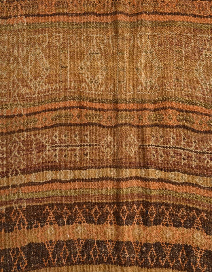 Detail image of 3' 4 x 9' 7  Hand Woven Kilim Fars Wool Runner Rug