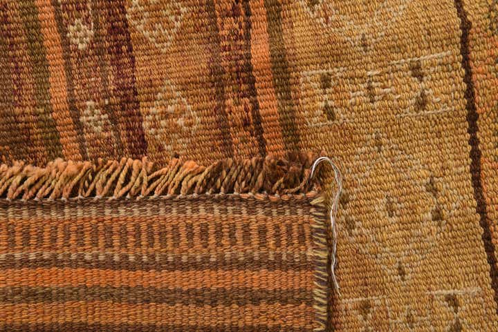 3' 4 x 9' 7 Hand Woven Kilim Fars Wool Runner Rug