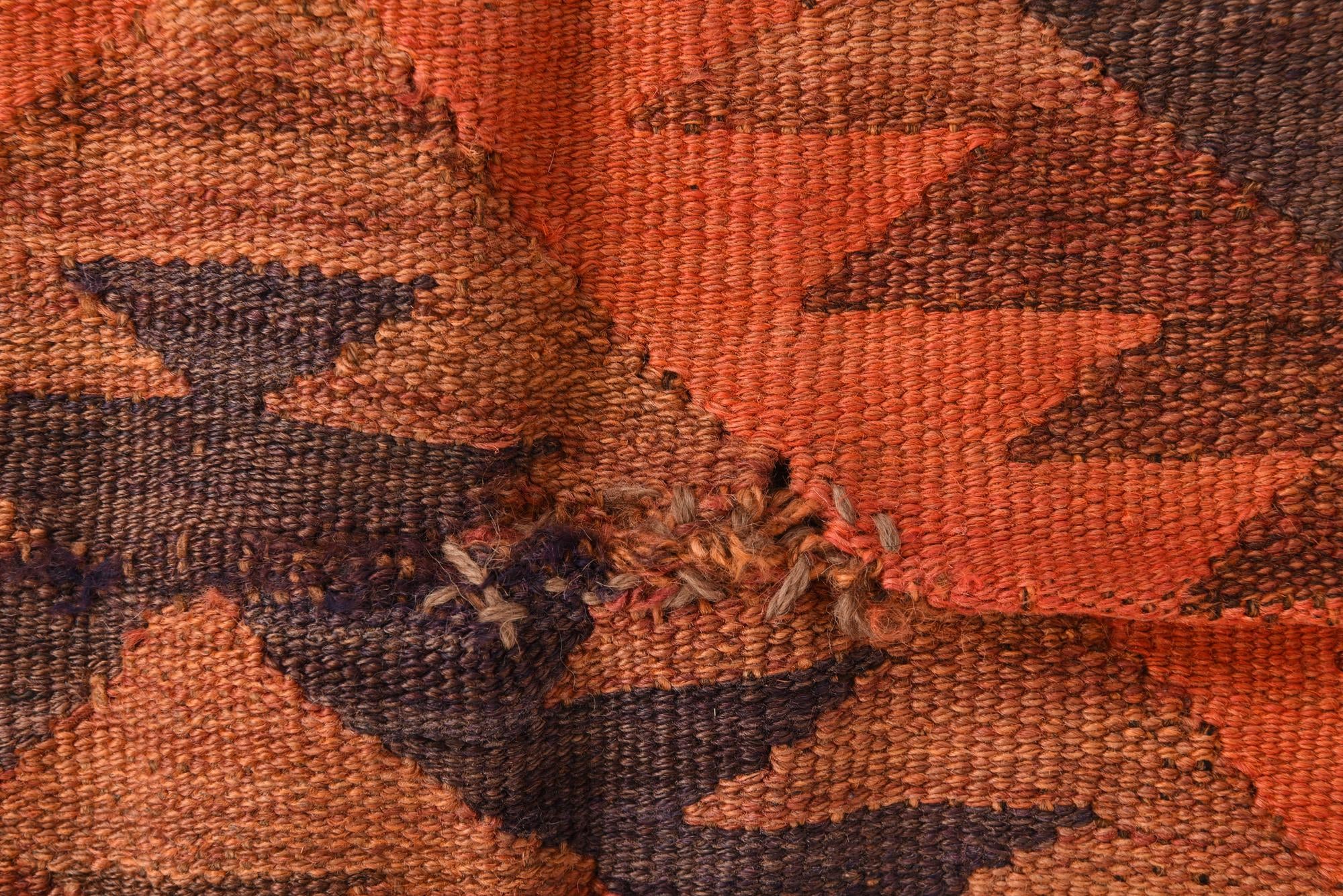 4' 7 x 13' 5 Hand Woven Kilim Fars Wool Runner Rug
