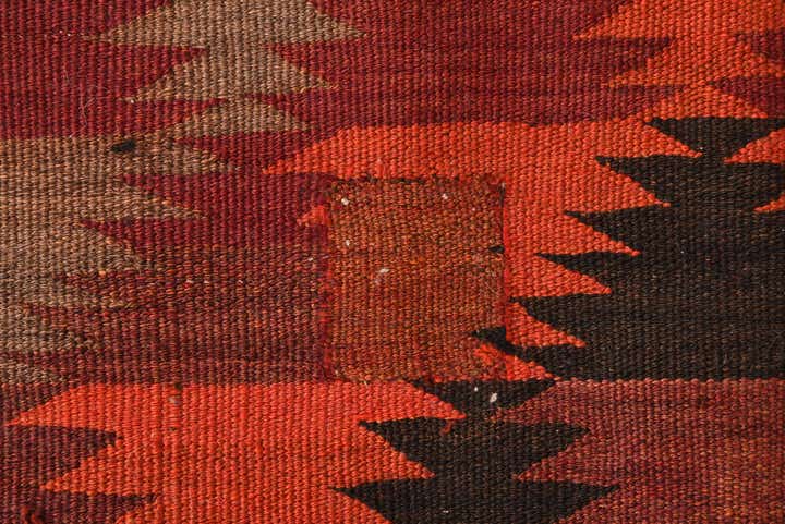 6' 1 x 12' Hand Woven Kilim Fars Wool Runner Rug