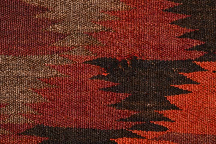 6' 1 x 12' Hand Woven Kilim Fars Wool Runner Rug