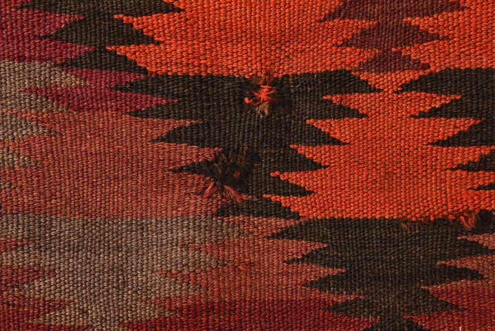 6' 1 x 12' Hand Woven Kilim Fars Wool Runner Rug