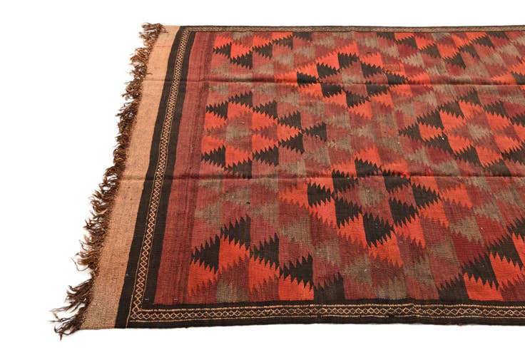 Detail image of 6' 1 x 12' Hand Woven Kilim Fars Wool Runner Rug