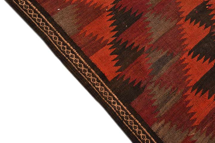 6' 1 x 12' Hand Woven Kilim Fars Wool Runner Rug