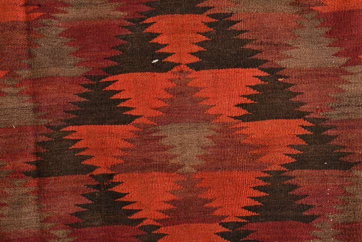6' 1 x 12' Hand Woven Kilim Fars Wool Runner Rug
