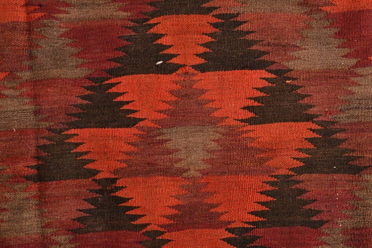 Detail image of 6' 1 x 12' Hand Woven Kilim Fars Wool Runner Rug
