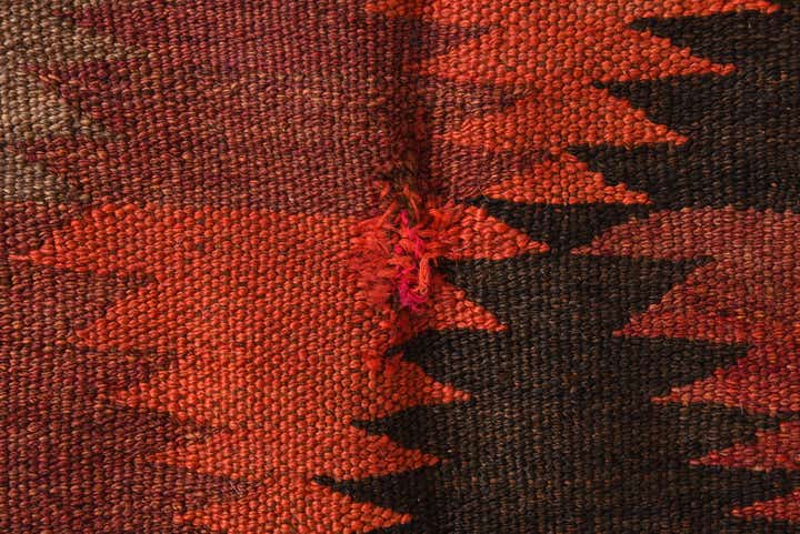 6' 1 x 12' Hand Woven Kilim Fars Wool Runner Rug