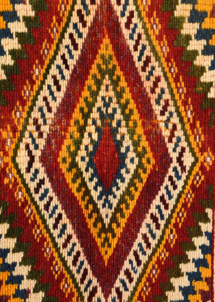 3' 8 x 7' Hand Woven Kilim Fars Wool Runner Rug