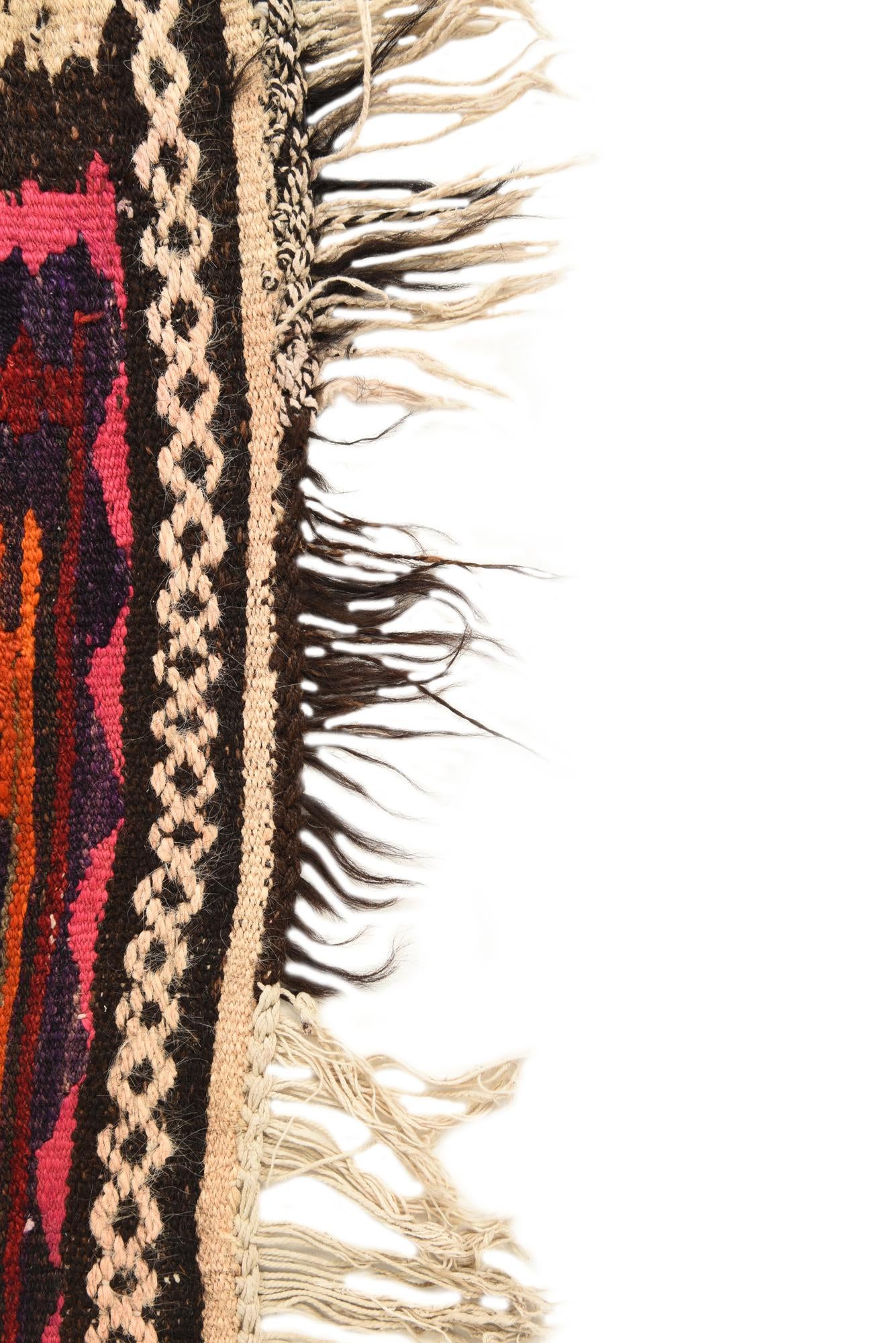 4' 2 x 8' Hand Woven Kilim Fars Wool Runner Rug