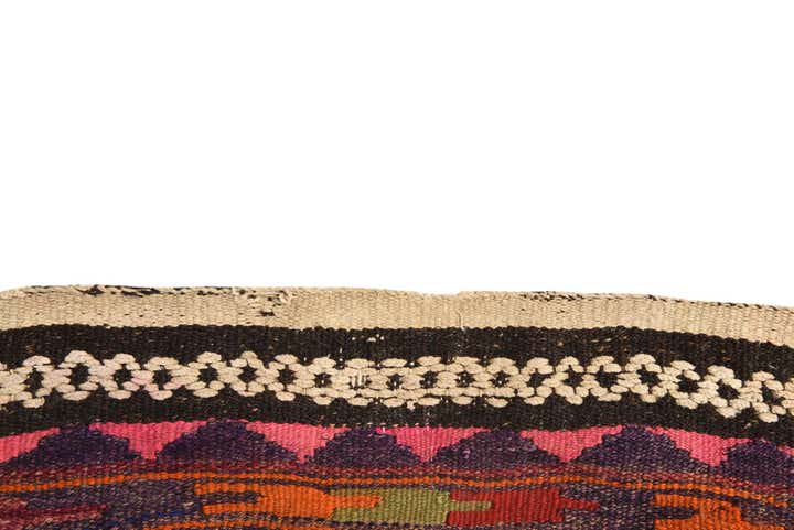 4' 2 x 8' Hand Woven Kilim Fars Wool Runner Rug