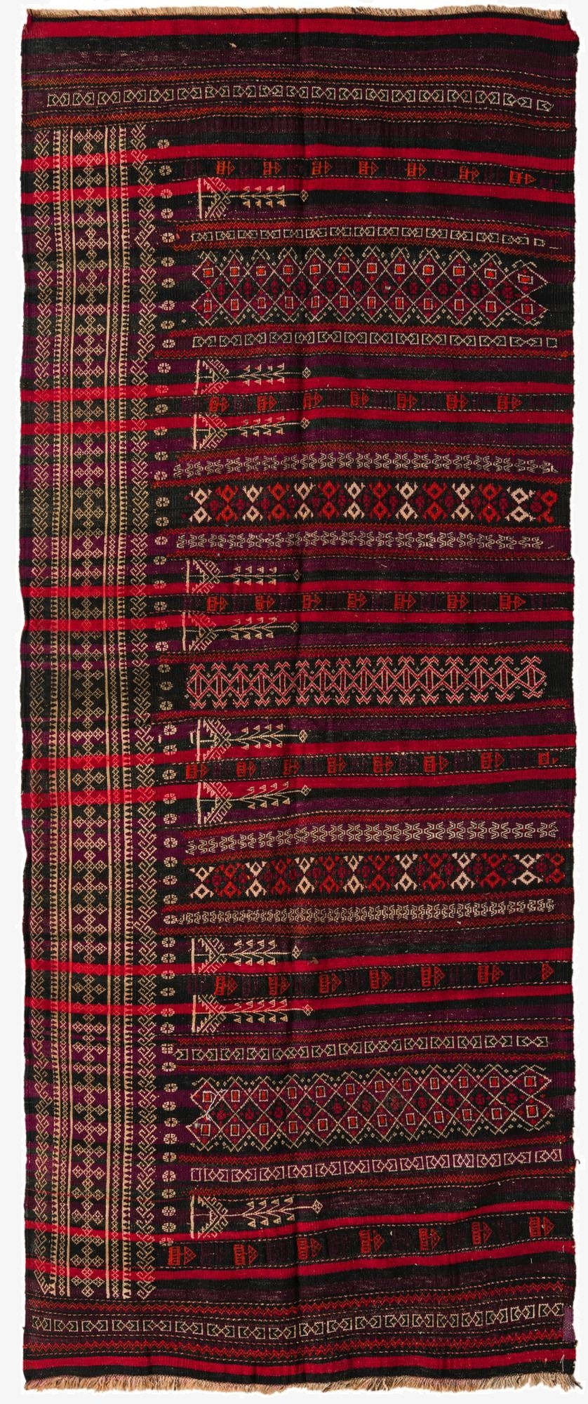 3' 10 x 10' 1  Hand Woven Kilim Fars Wool Runner Rug