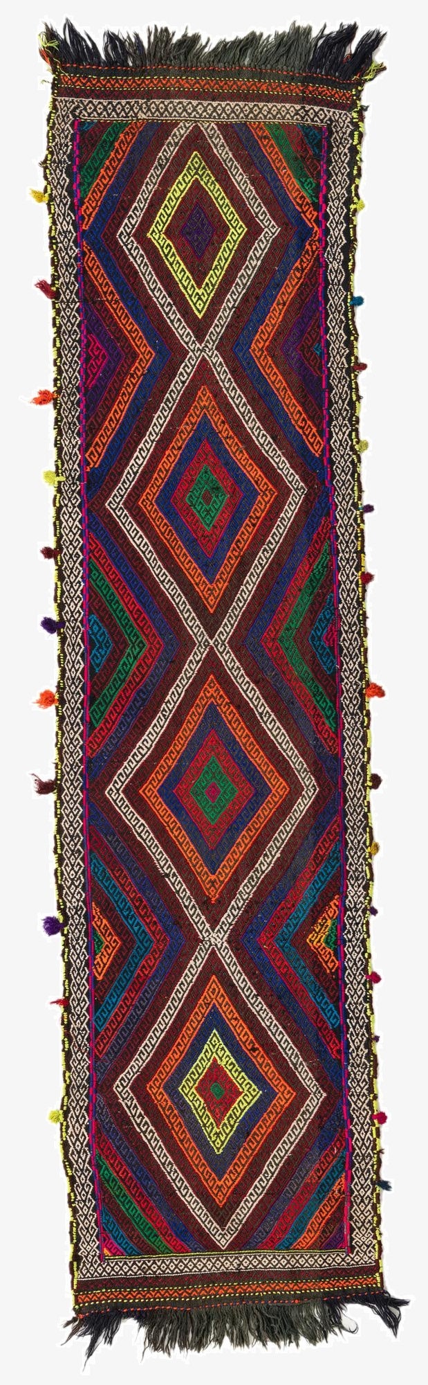 2' 3 x 8' 10  Hand Woven Kilim Fars Wool Runner Rug