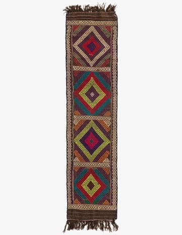 1' 11 x 7' 8 Hand Woven Kilim Fars Wool Runner Rug