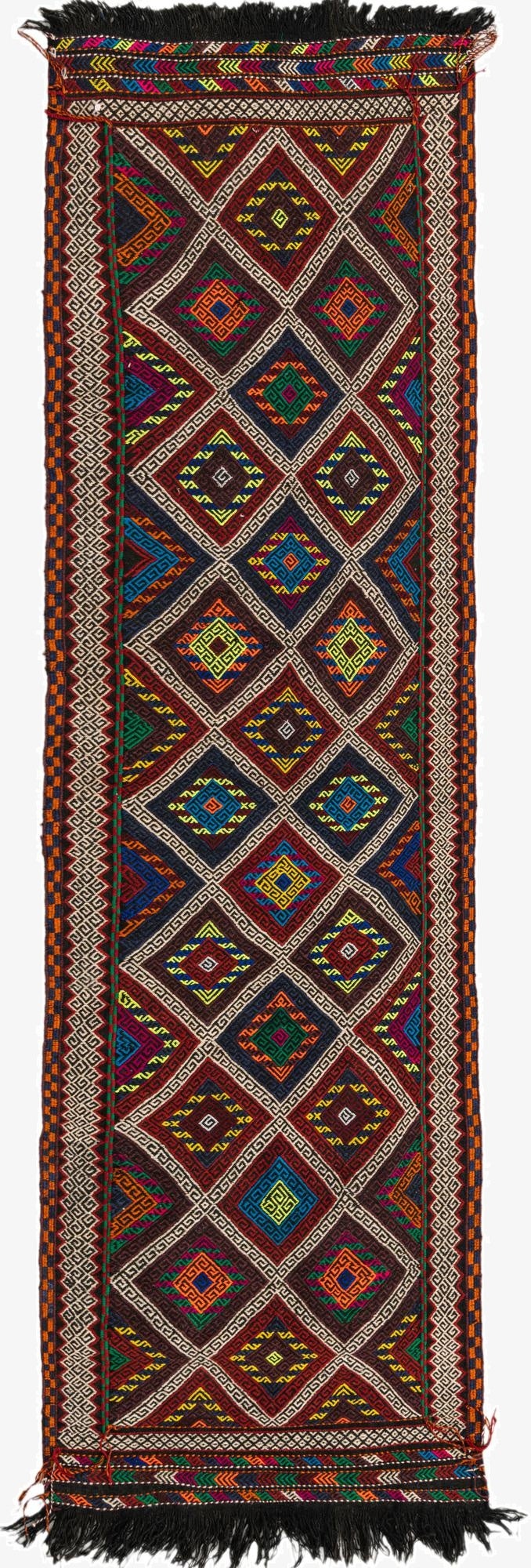 2' 6 x 8' 3  Hand Woven Kilim Fars Wool Runner Rug